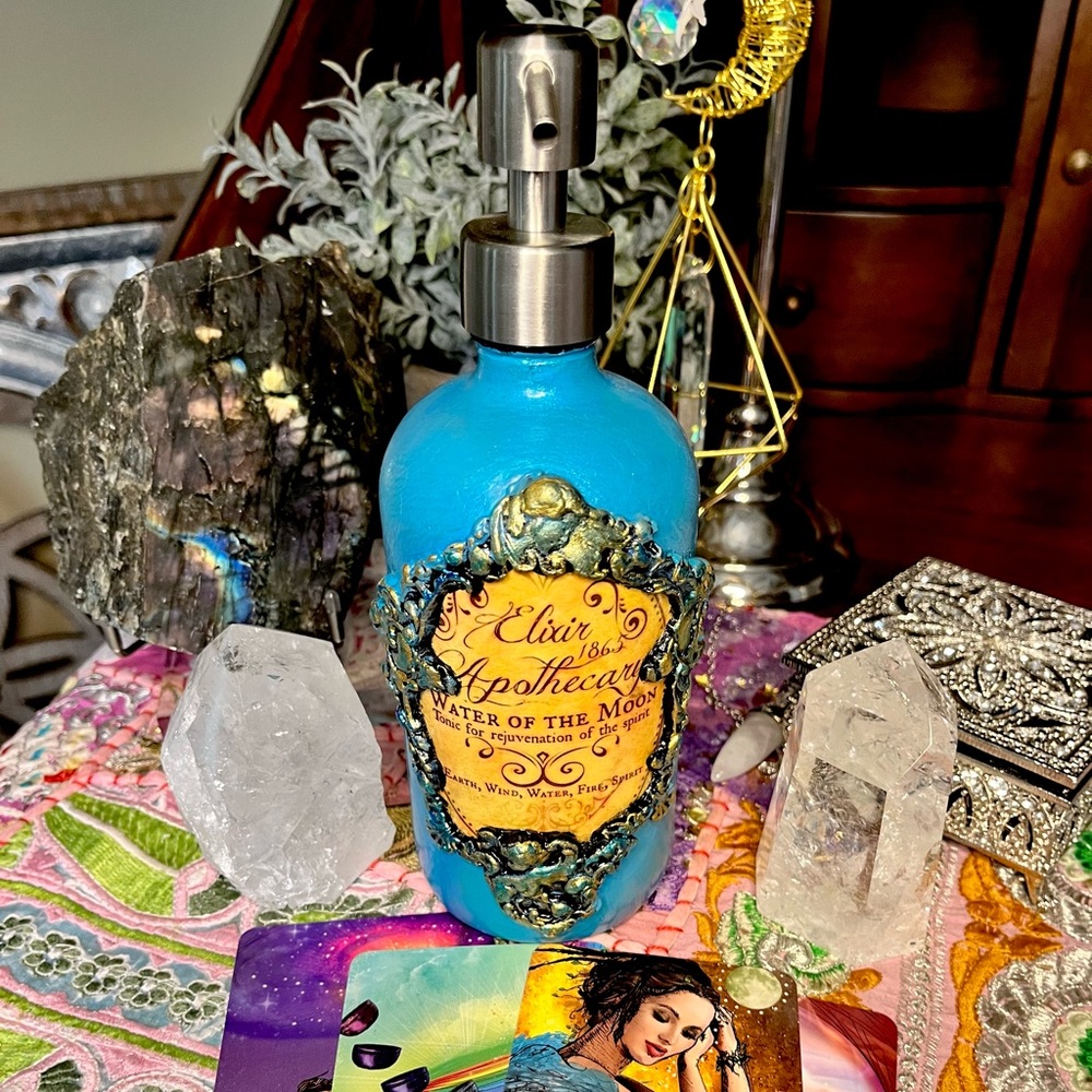 Moon Water Dispenser Magic Potion Apothecary Jar Home Decor Halloween
